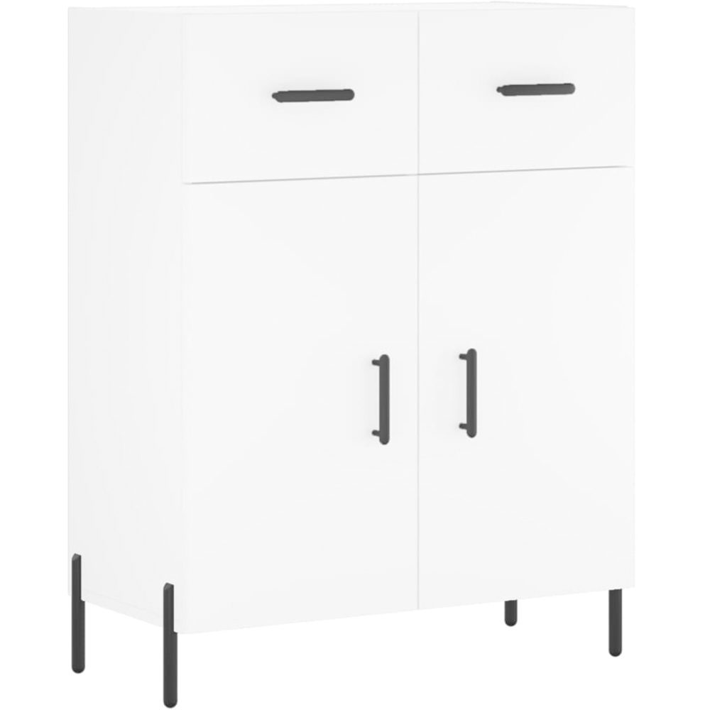 vidaXL 2 Door 2 Drawer White Sideboard Image 2