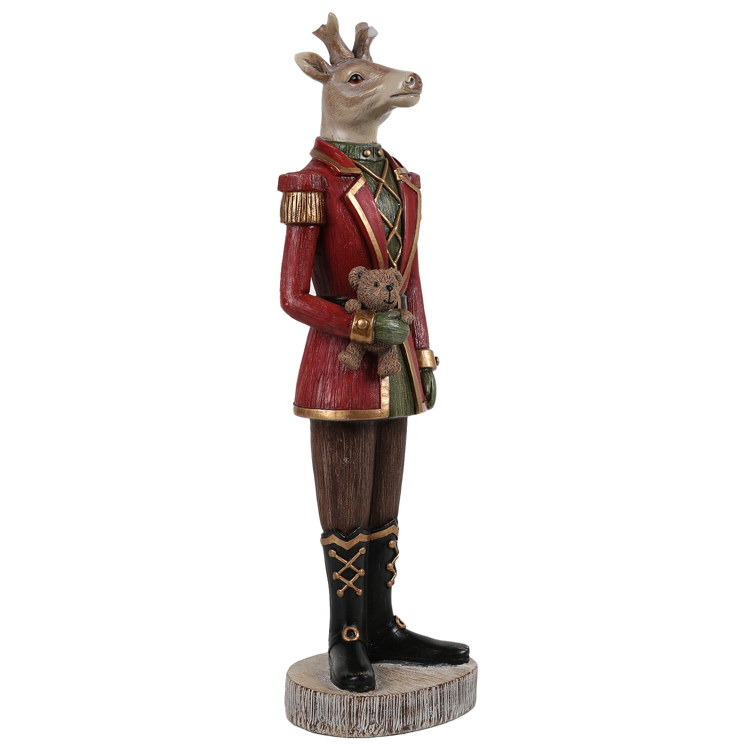 Stag Nutcracker Standing Ornament - Red Image 2