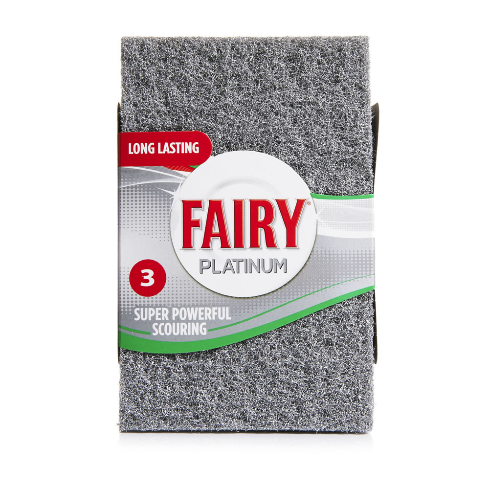 Fairy Platinum Scouring Pad 3 pack Image