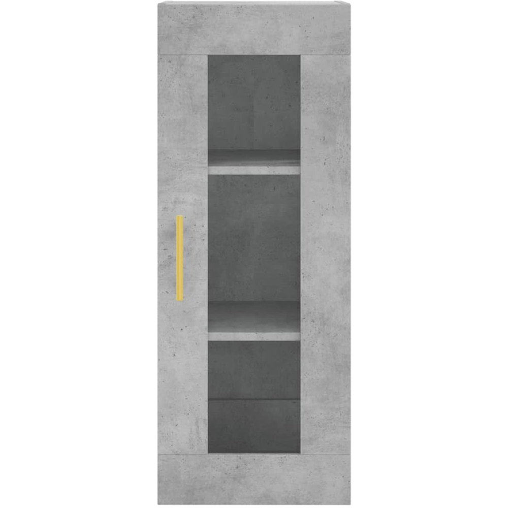 vidaXL Single Glass Door 2 Drawer 2 Shelf Concrete Grey Highboard Image 8