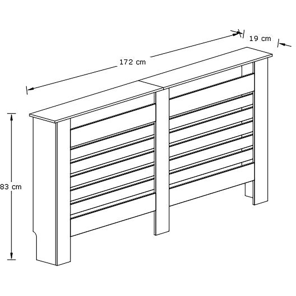 GFW Cleo White Extra Large Radiator Cover 830 x 1720mm Image 5