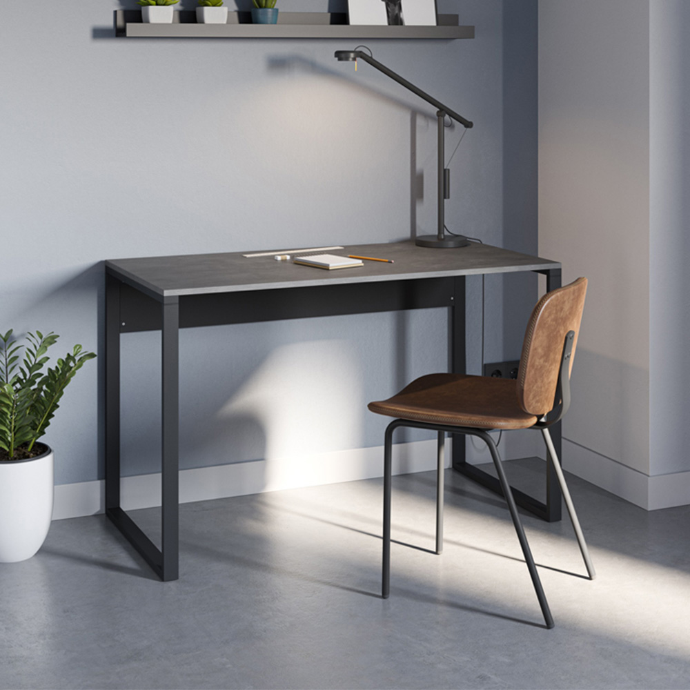 Decortie Inna Modern Multipurpose Computer Desk Black Bute Image 4