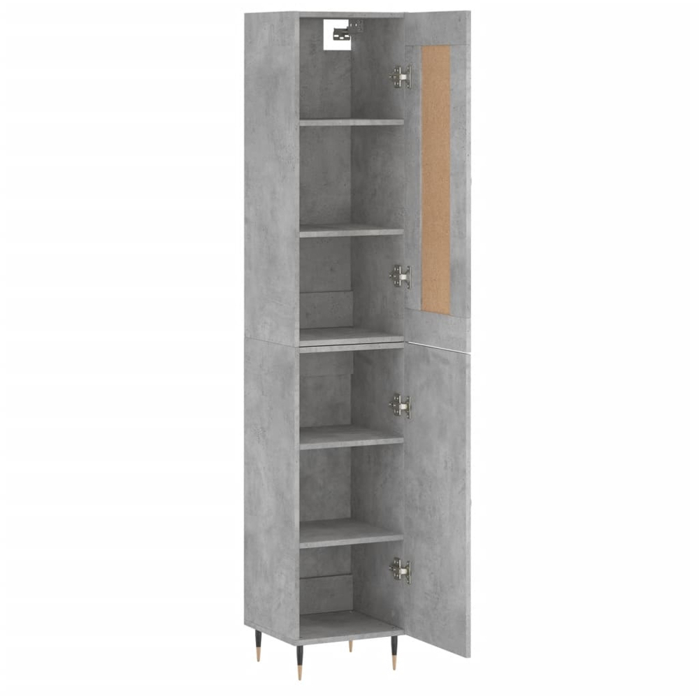 vidaXL 2 Door Concrete Grey Highboard Image 4