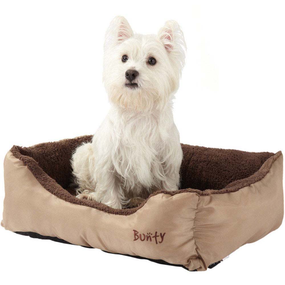 Bunty Deluxe Medium Cream Soft Pet Basket Bed Image 2