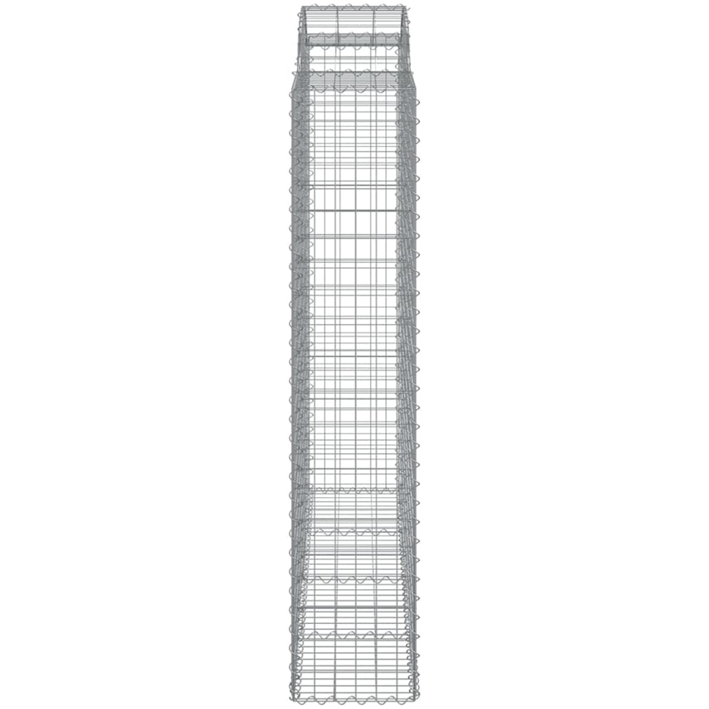 vidaXL Silver Galvanised Iron Arched Gabion Basket 200 x 50 x 200/220cm Image 3