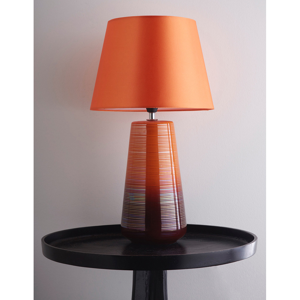 Kliving Orange Shade Orange Glazed Ceramic Table Lamp Image 2