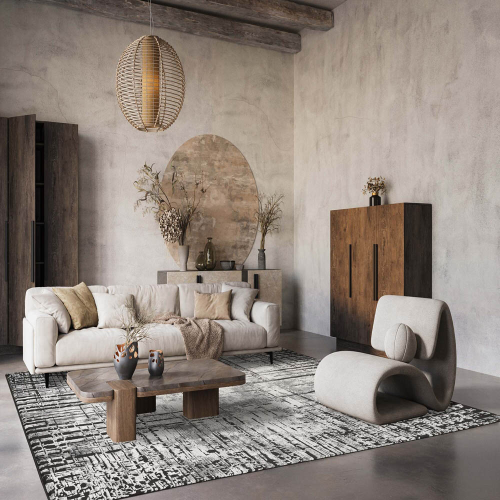 Desire Rugs Belgravia Metallic Sheen Nexus Design Grey Rug 120 x 170cm Image 5