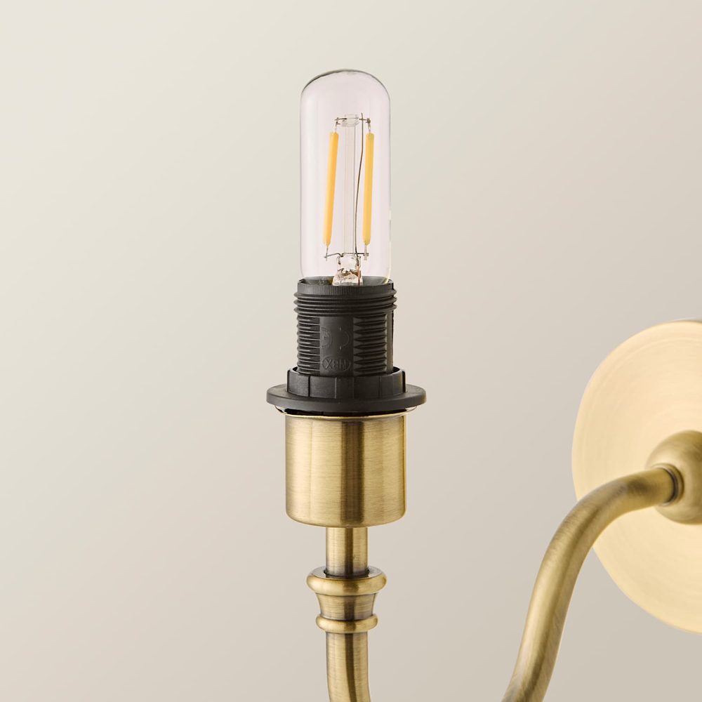 ValueLights Lowe Brushed Gold Metal Portable Rechargeable Wall Light Base with Bulb Image 4