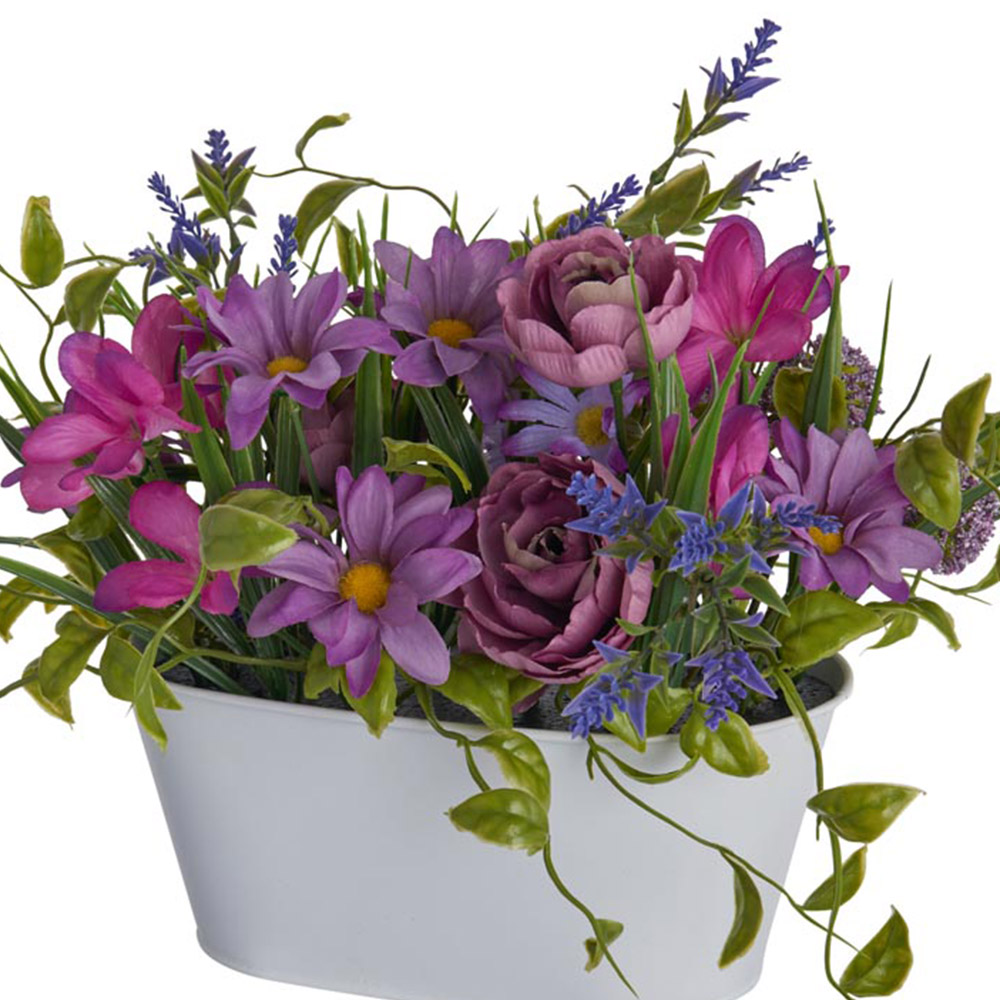 Wilko Faux Flowers in Window Box Lavender Mix Image 5