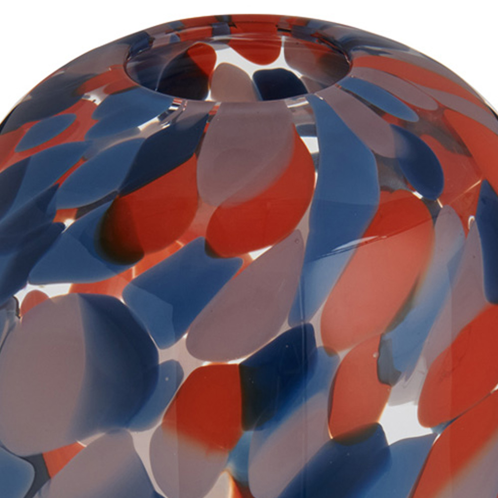 Wilko Multicoloured Abstract Glass Vase Image 4