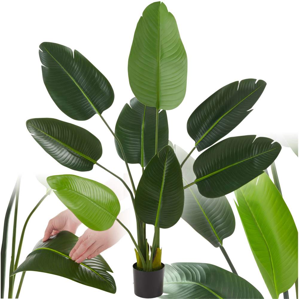 tectake Artificial Bird of Paradise Tree in Pot 120cm Image 2