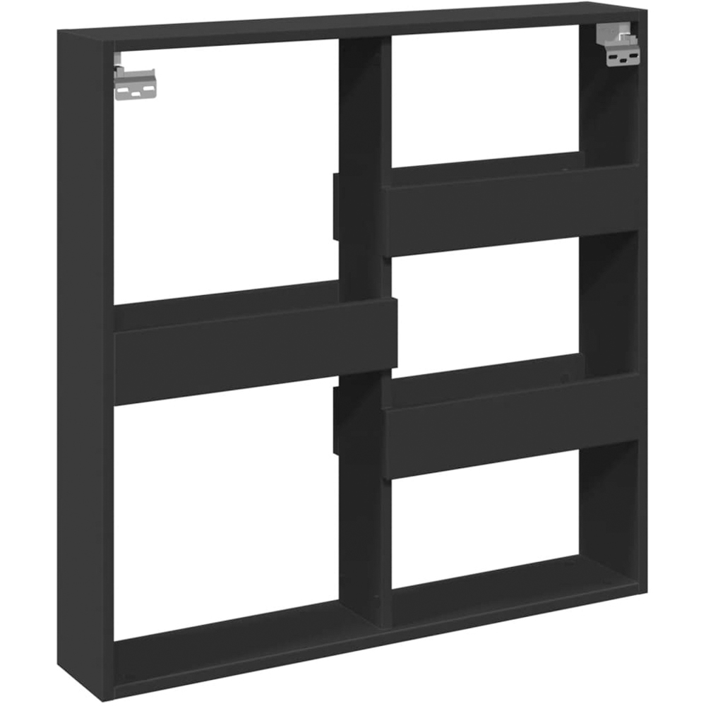 vidaXL 5 Shelf Black Wall Cabinet Image 6