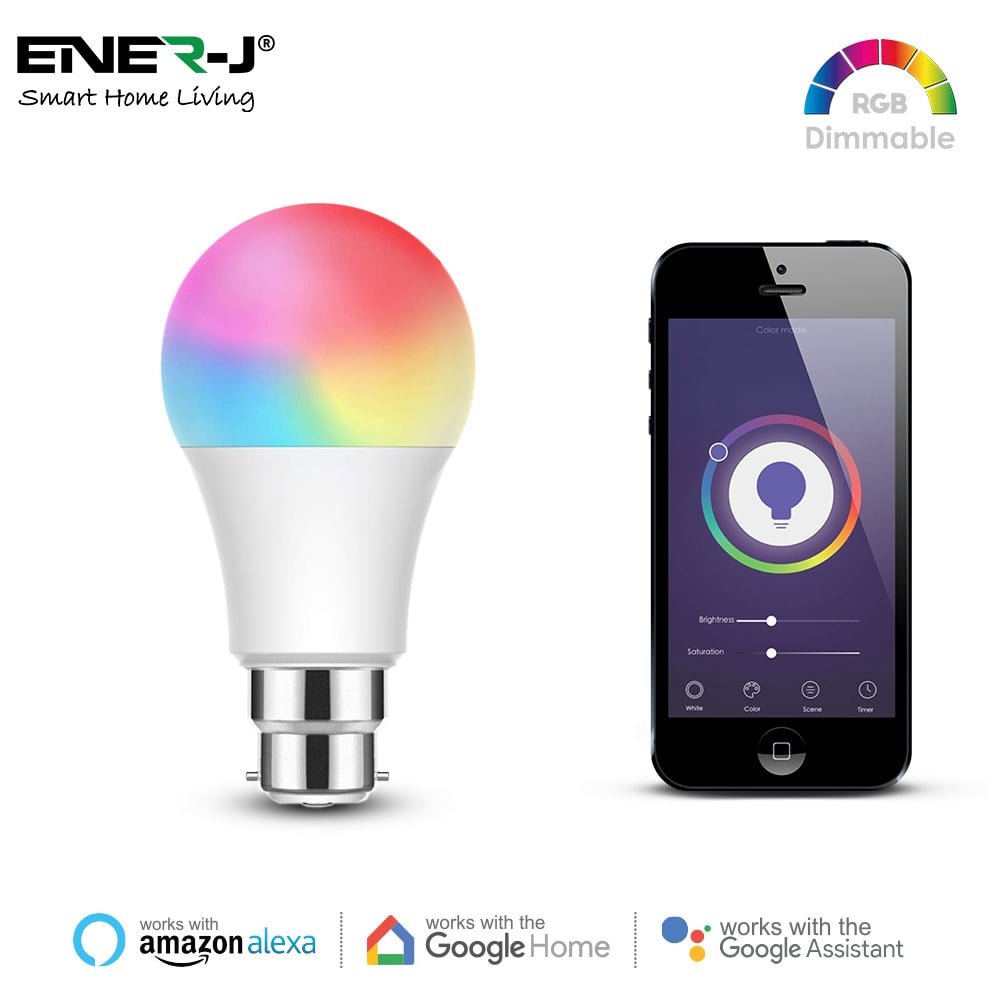 ENER-J 3 Pack B22 GLS LED 810 Lumen Smart Lamp Bulb Image 3