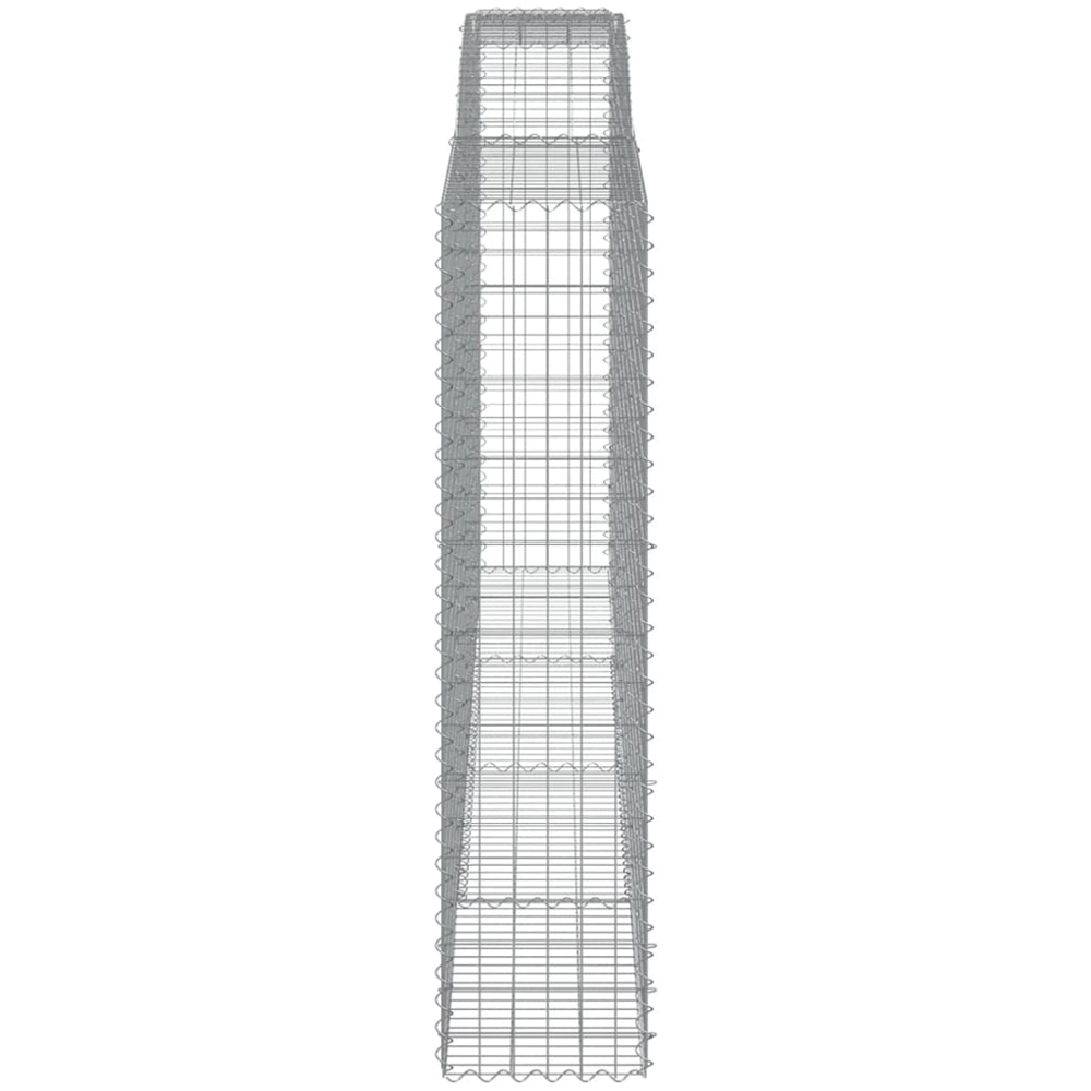 vidaXL Silver Galvanised Iron Arched Gabion Basket 400 x 50 x 200/220cm 6 Pack Image 3