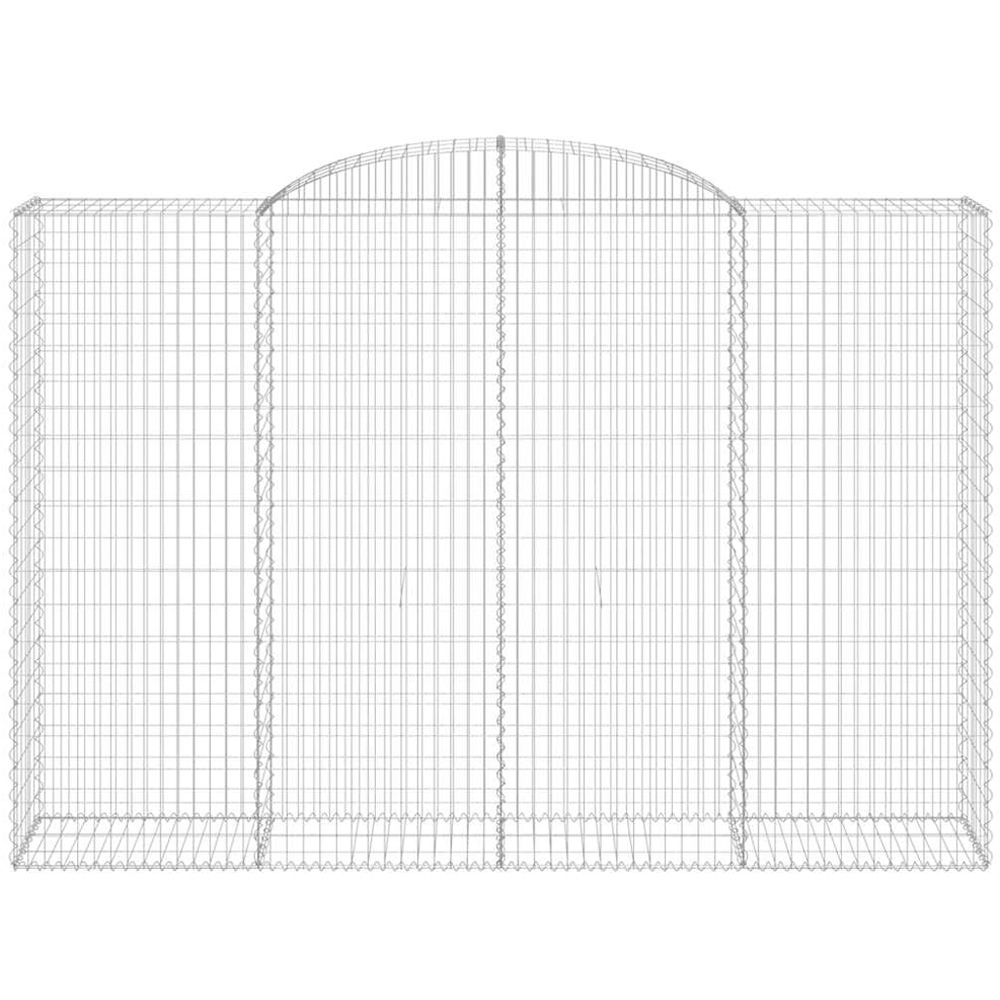 vidaXL Silver Galvanised Iron Arched Gabion Basket 300 x 50 x 200/220cm 12 Pack Image 2