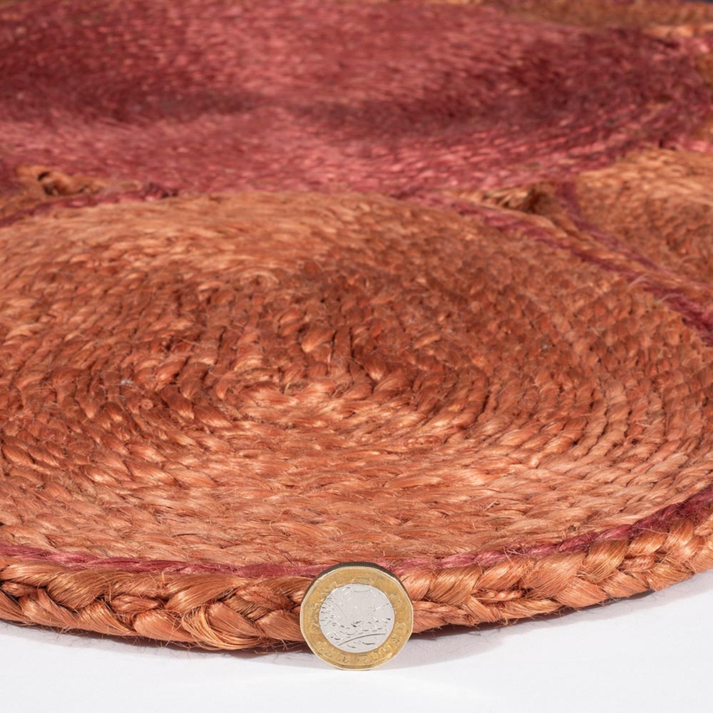 Spinningfields Pink Jute Rug 120 x 120cm Image 3