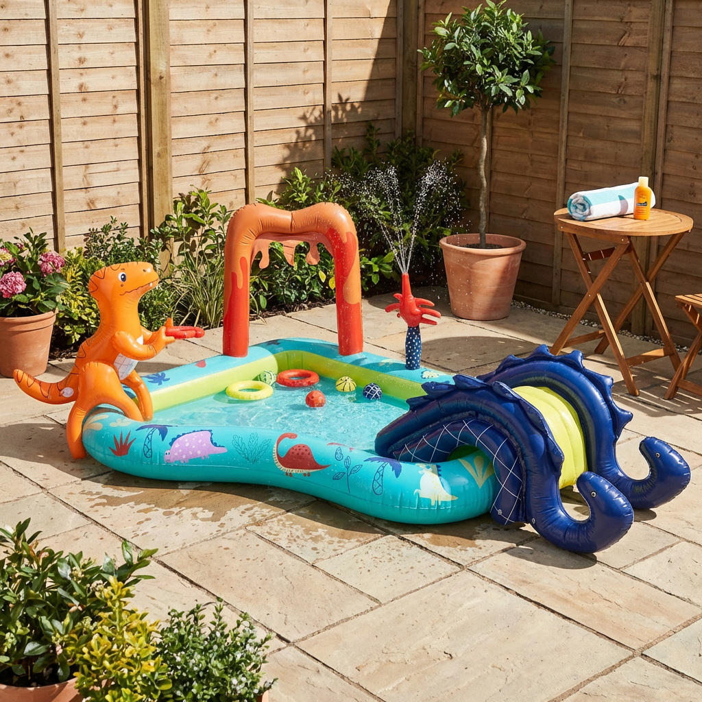 Dino Inflatable Water Play Centre Multicolour Image 3