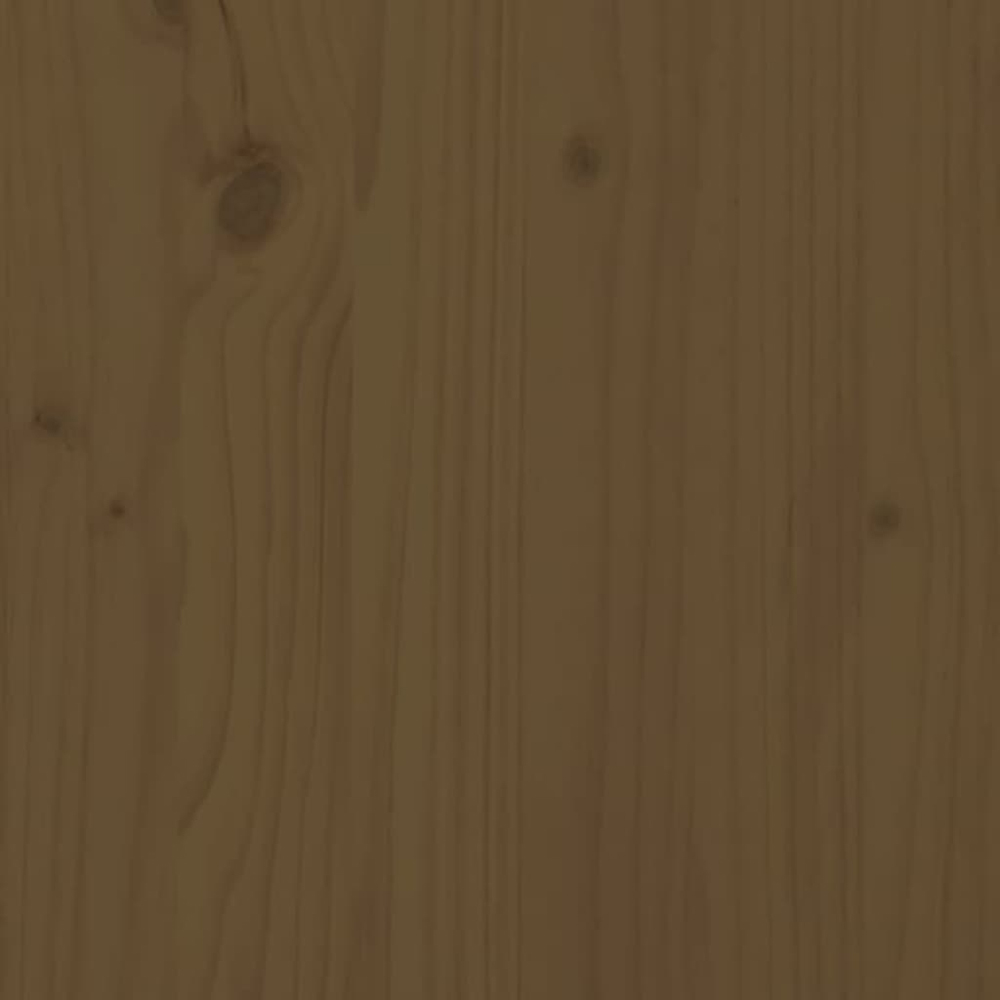 vidaXL 4 Drawer Honey Brown Solid Pine Wood Sideboard Image 7