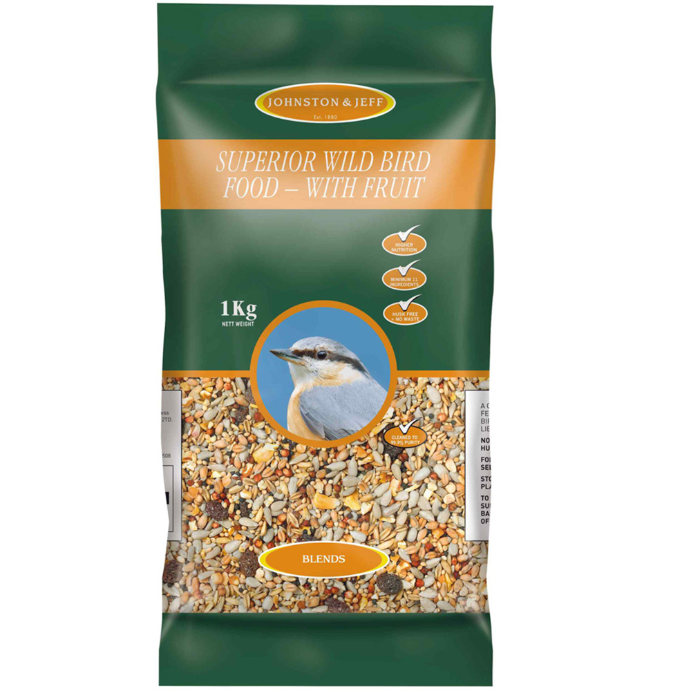 Johnston and Jeff Superior Wild Bird Feed with Fruit 1kg Image