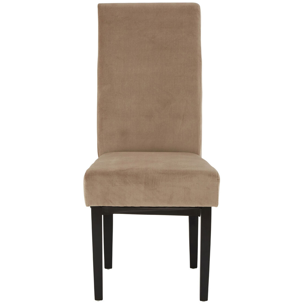 Premier Housewares Medan Mink Velvet Upholstered Dining Chair Image 2
