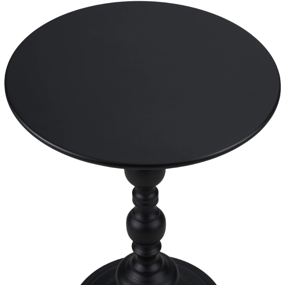 Living and Home Black Vintage Round Side Table Image 4