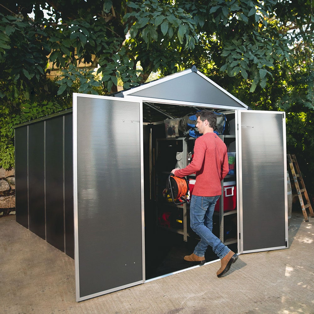 Palram Canopia Rubicon Dark Grey 6 x 12ft Shed Image 2