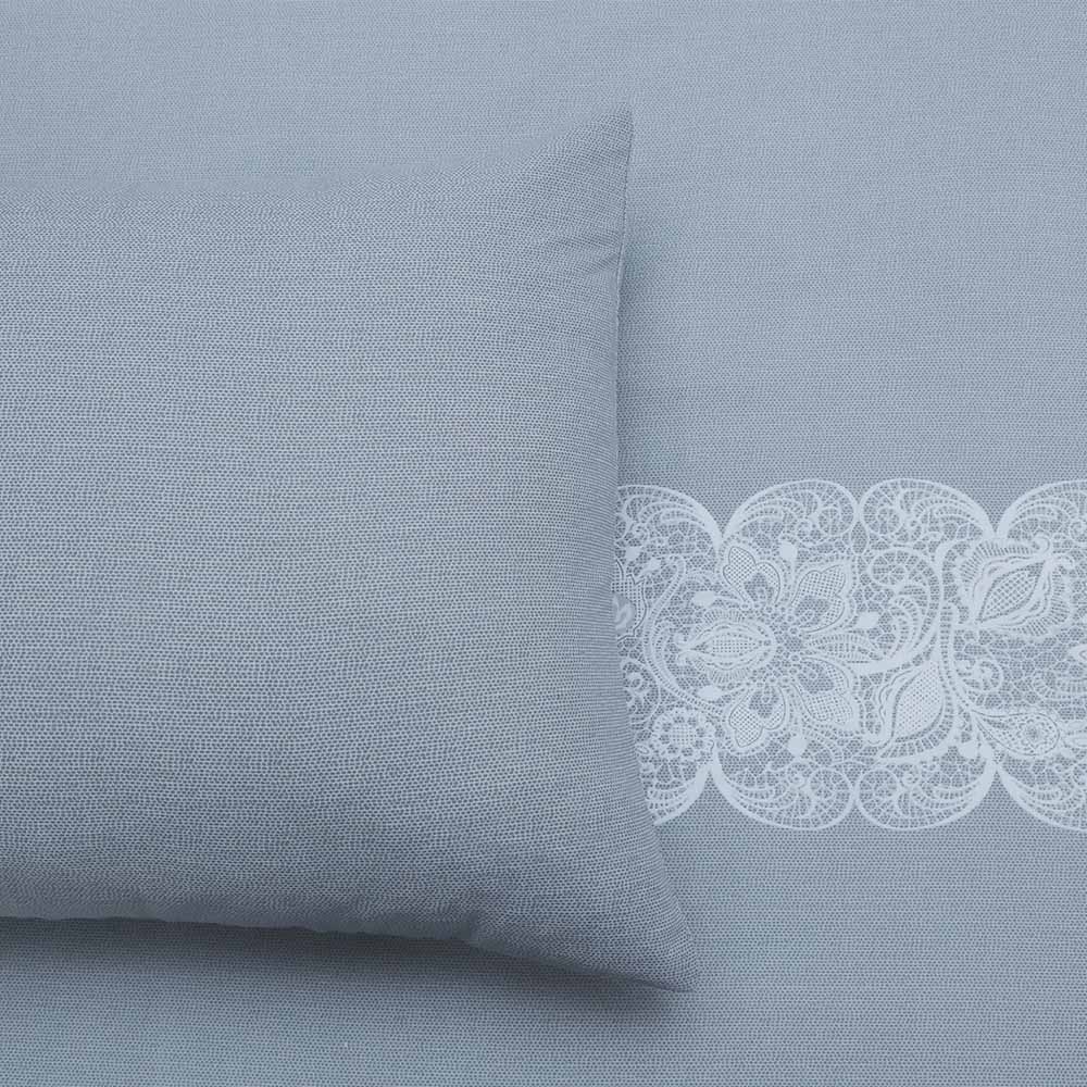 Wilko Grey Lace Duvet Set Single Wilko