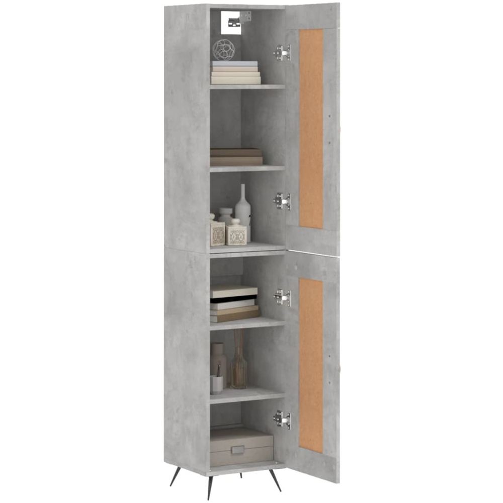 vidaXL 2 Door Concrete Grey Highboard Image 3