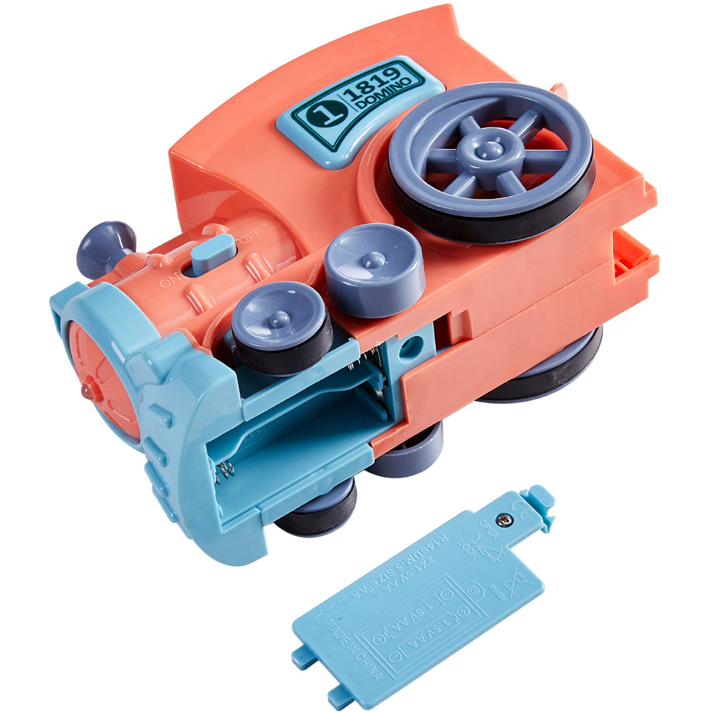 H&O Direct Kids Pink Automatic Domino Laying Train Toy with Sound Image 4