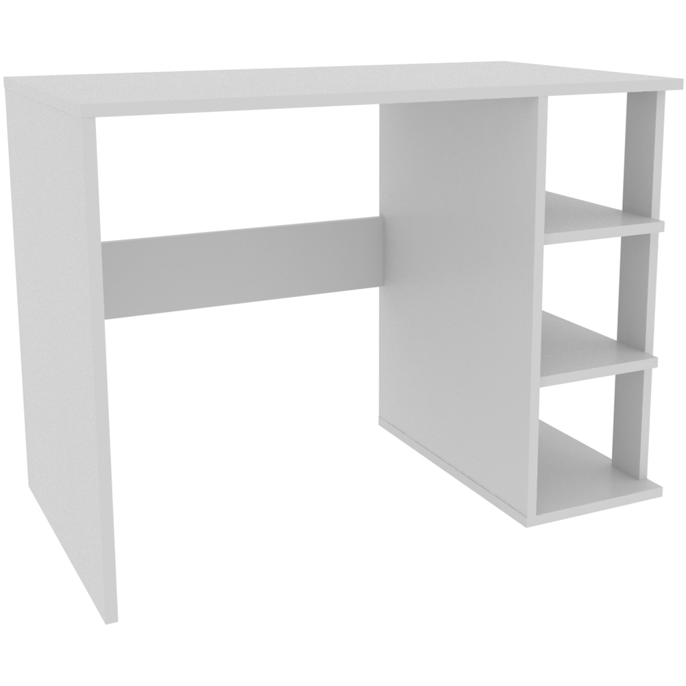 Decorotika Polina 3 Shelf Computer Desk White Image 3