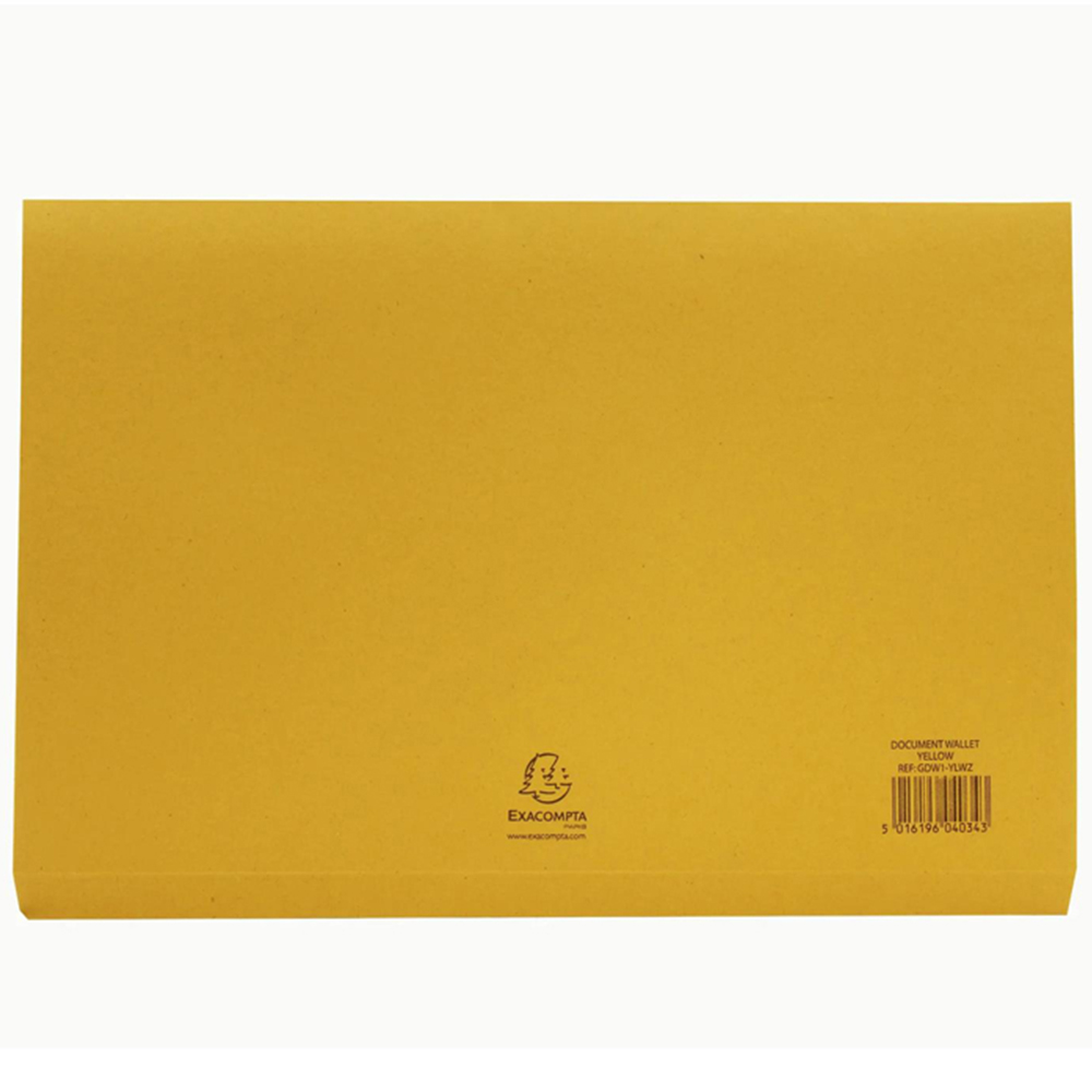 Exacompta Guildhall Yellow A4+ Manilla Document Wallet 50 Pack Image 4
