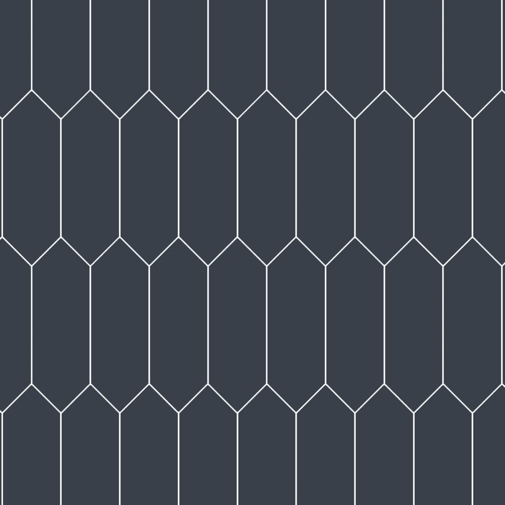 Splashbax Premium Artisan Elongated Hexagon Oxford Blue Acrylic Bathroom Wall Panel 2400 x 900mm Image 2