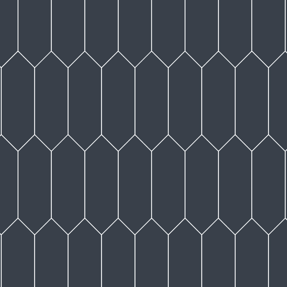 Splashbax Premium Artisan Elongated Hexagon Oxford Blue Acrylic Bathroom Wall Panel 2400 x 1200mm Image 2