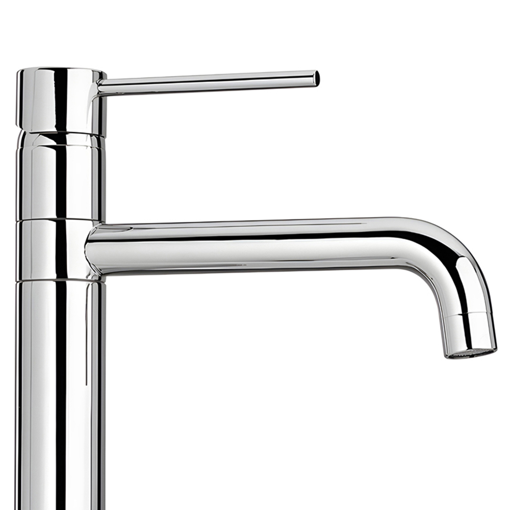 Piralla Vox Antique Chrome Single Lever Swivel Spout Fountain Kitchen Tap Image 2