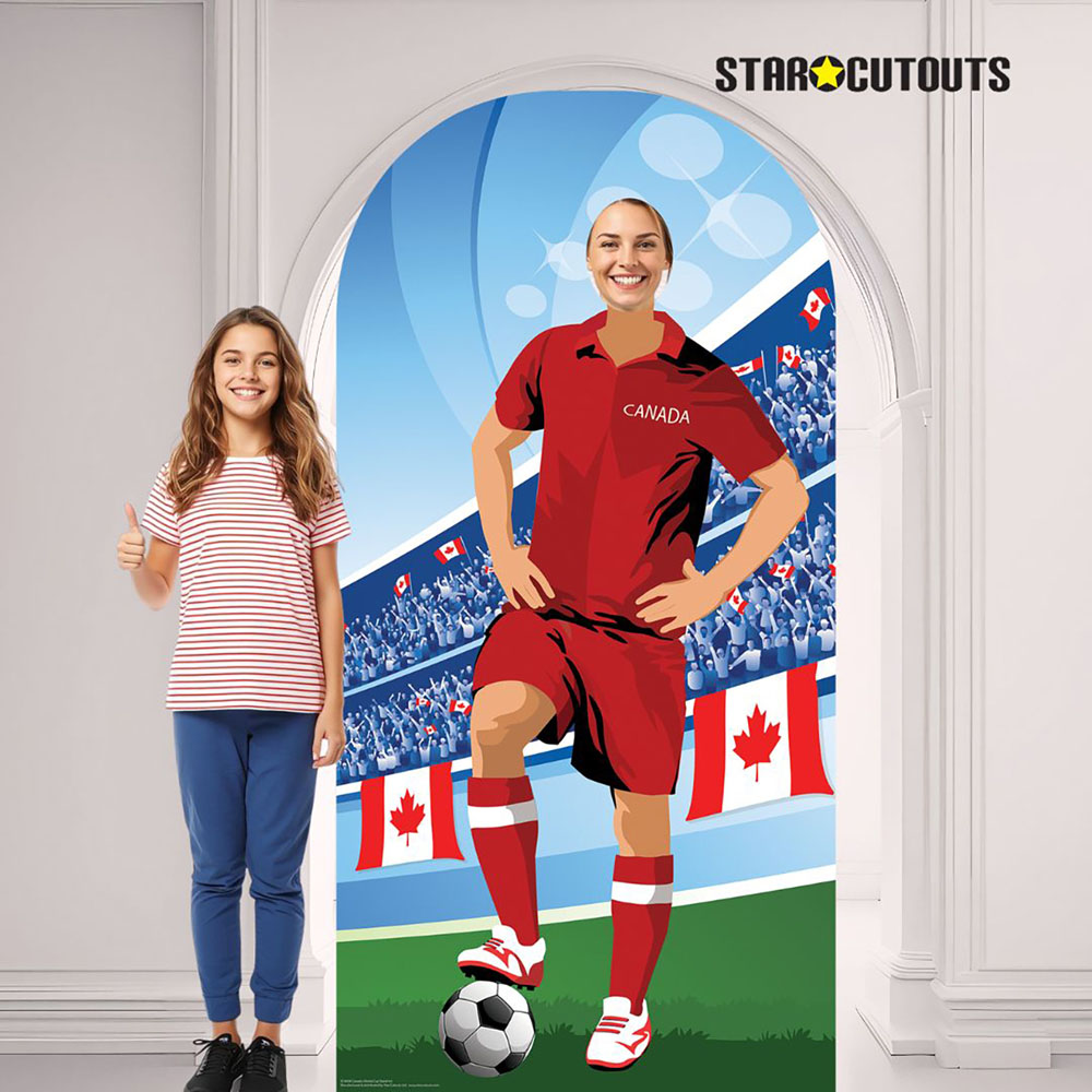 Star Cutouts Ltd Canada World Cup Football Stand-In Cutout 6.2ft Image 3