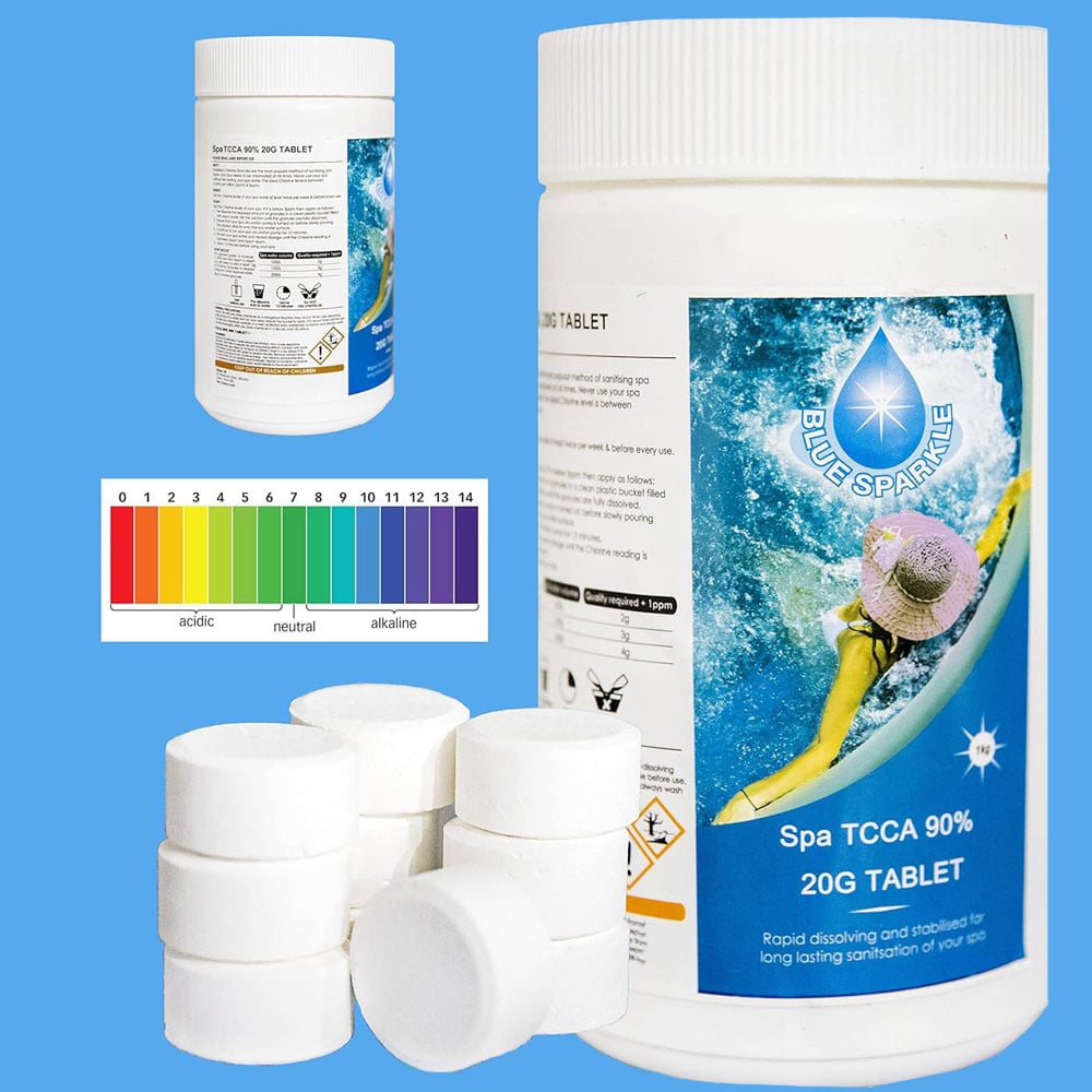 Shatchi Blue Sparkle Chlorine Tablets Water Treatment 1kg Image 2