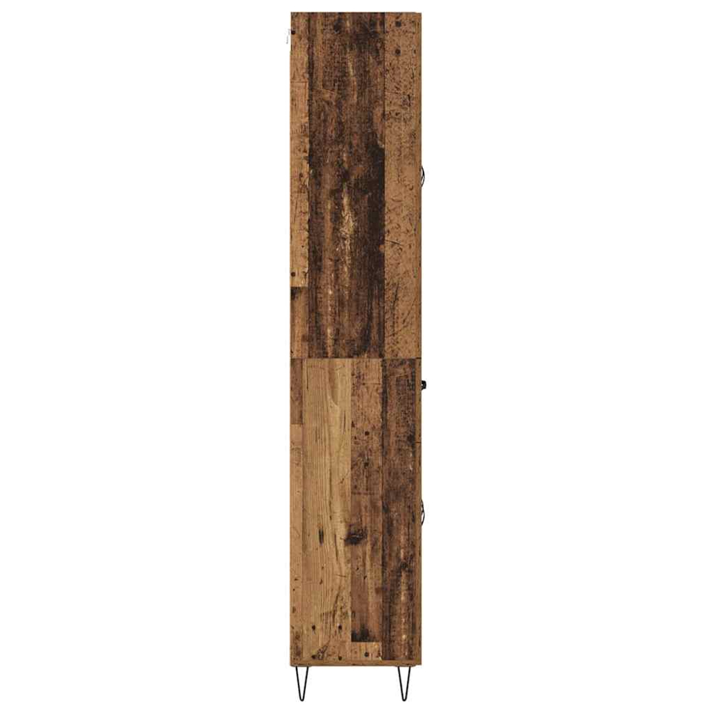 vidaXL 4 Door 2 Drawer Old Wood Sideboard Image 9