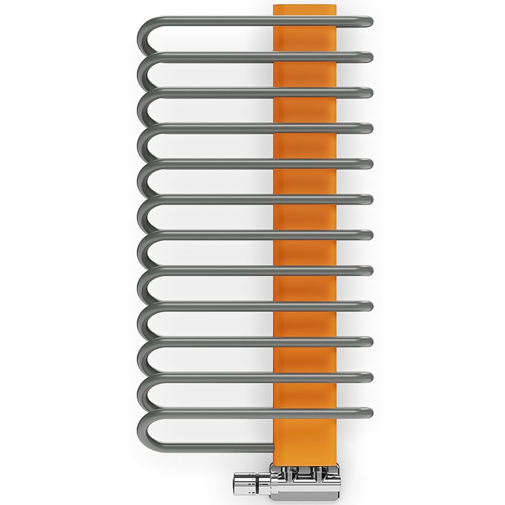 Terma Michelle 1245BTU Graphite and Orange Heated Towel Rail 780 x 400mm Image 4