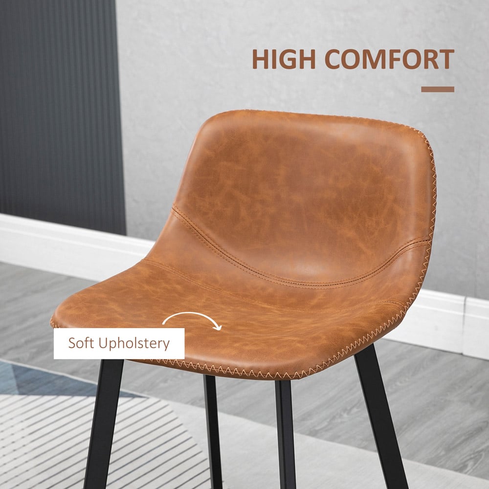 Portland Brown Industrial Bar Stool Set of 2 Image 5