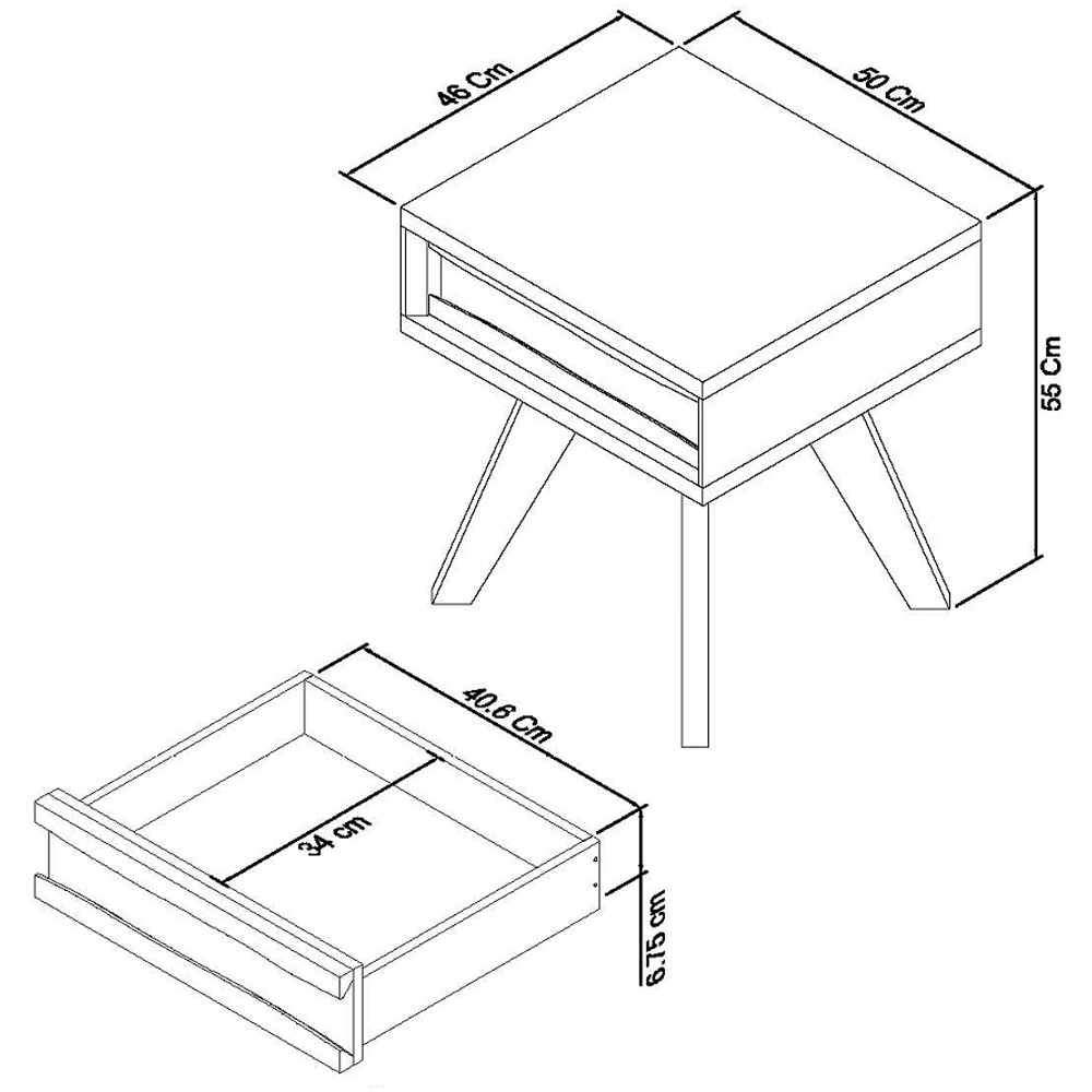 Bentley Designs Cadell Single Drawer Aged Oak Lamp Table Image 5