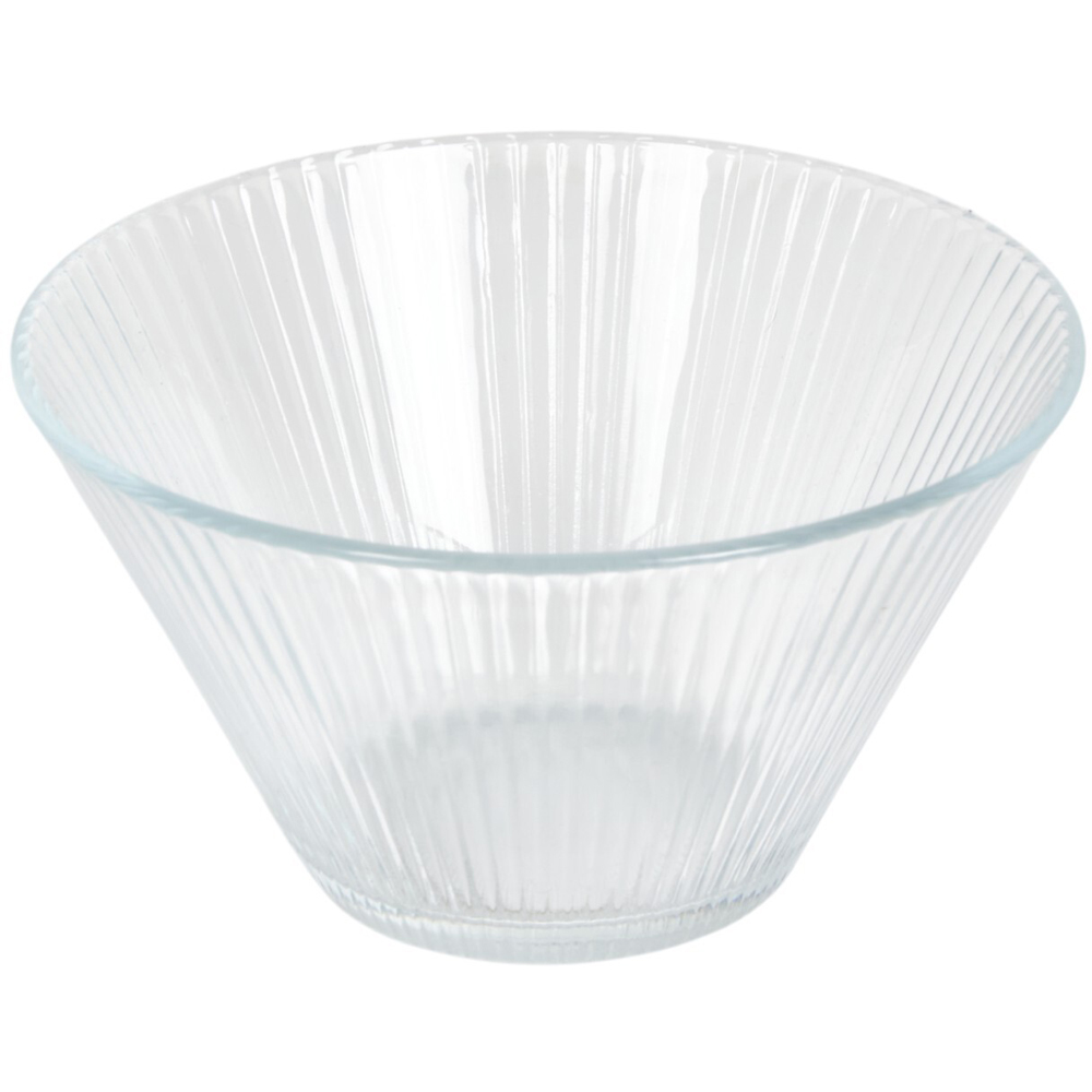 Ribbed Dessert Glass Bowl - Clear Image 2