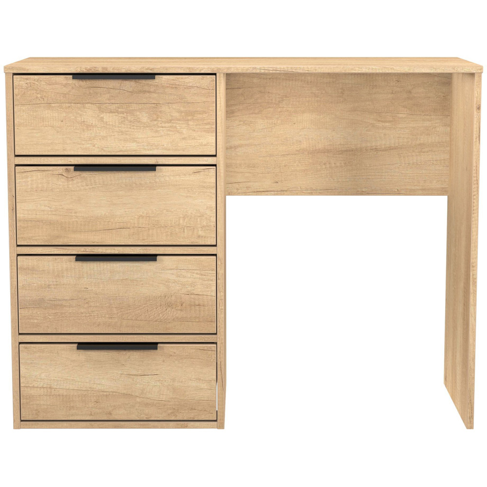 Crowndale Hong Kong 4 Drawer Nebraska Oak Vanity Dressing Table Ready Assembled Image 3