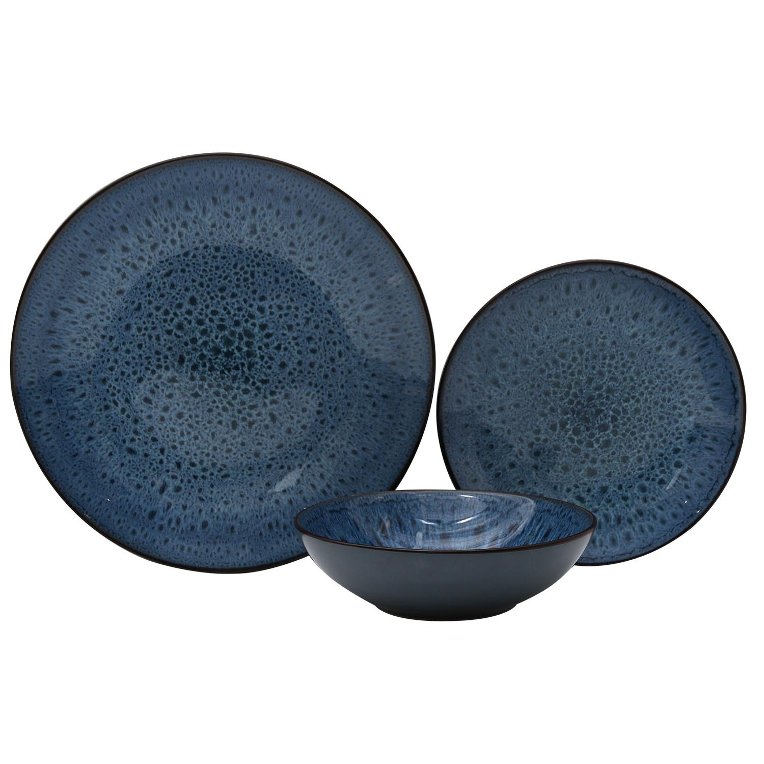 Cenote Origins Blue Stoneware 12 Piece Dinner Set Image 4