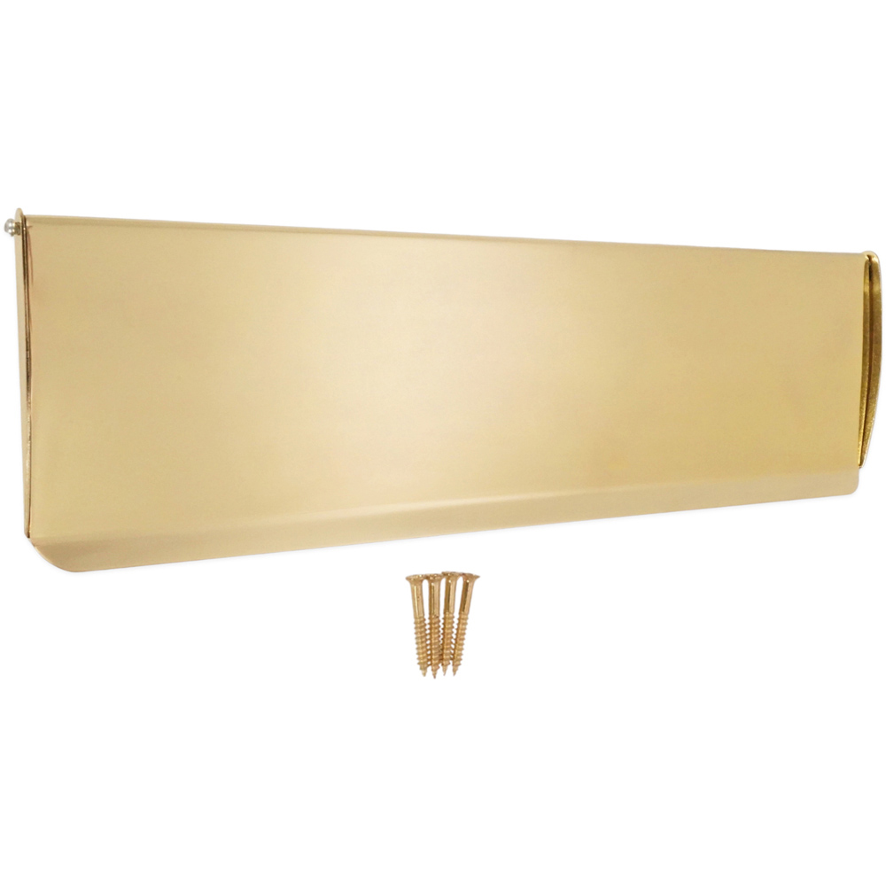 Spira Brass Polished Brass Small Letter Tidy Flap 275 x 80mm Image 3