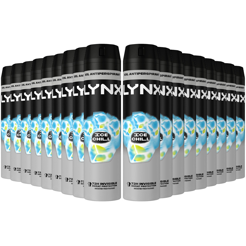 Lynx Ice Chill Iced Mint and Lemon 72H Protection Anti-Perspirant Deodorant Spray 250ml 18 Pack Image 1