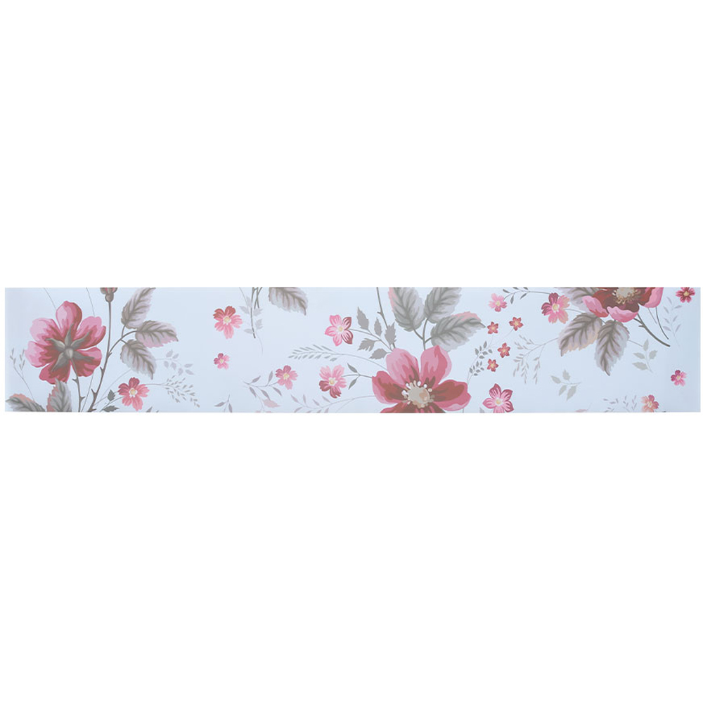 Living and Home Floral Pattern Red Self-Adhesive Peel and Stick Stair Riser Sticker 12 Pack Image 4