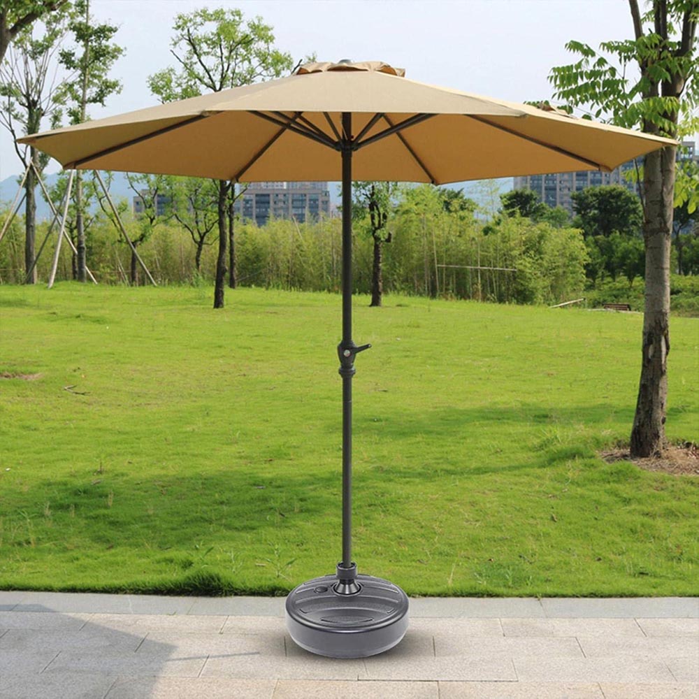Shatchi Black Heavy Duty Water Sand Fillable Parasol Base Stand 13L Image 2