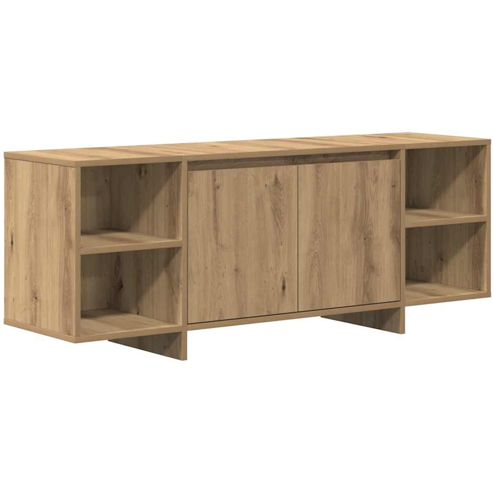 vidaXL 2 Door 4 Shelf Artisan Oak TV Cabinet Image 2