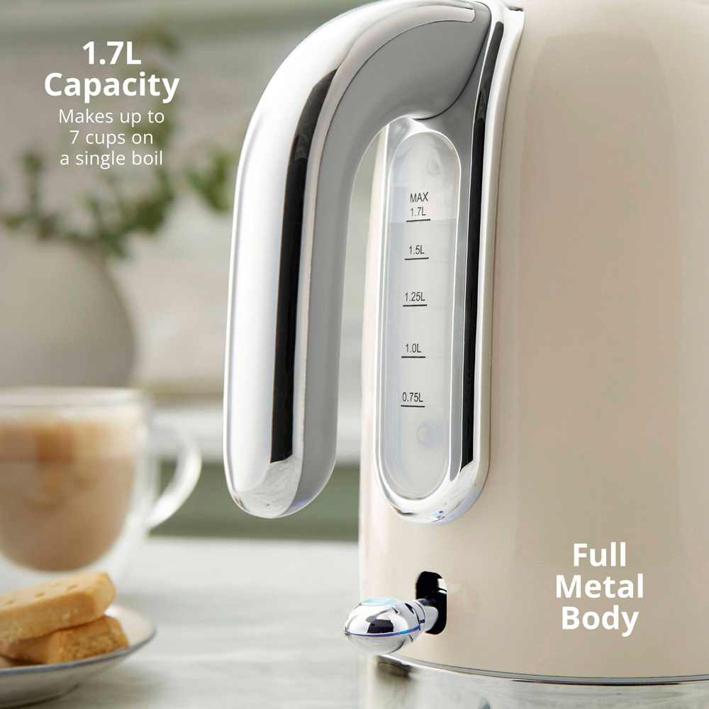 Swan Solace EEJB316 Cream 2 Slice Toaster and 1.7L Kettle Set Image 4
