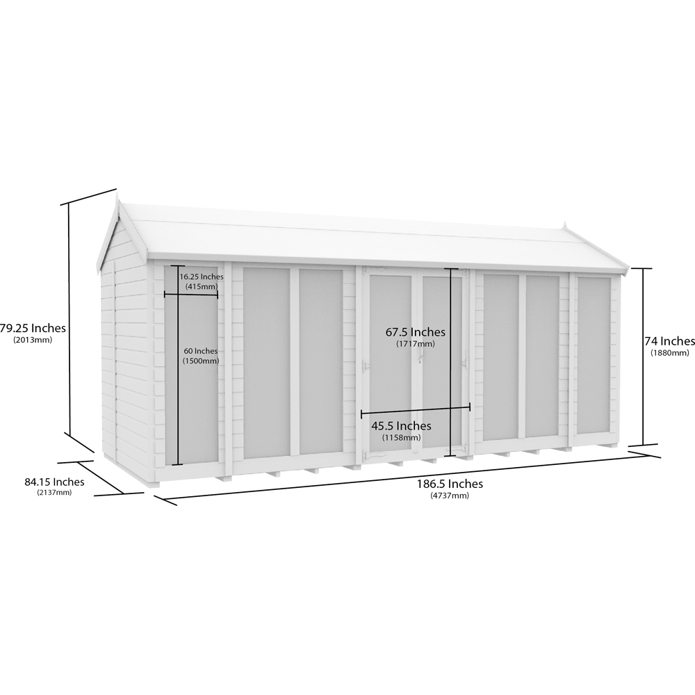 DIY Sheds 16 x 7ft Tongue and Groove Timber Apex Summerhouse Image 7